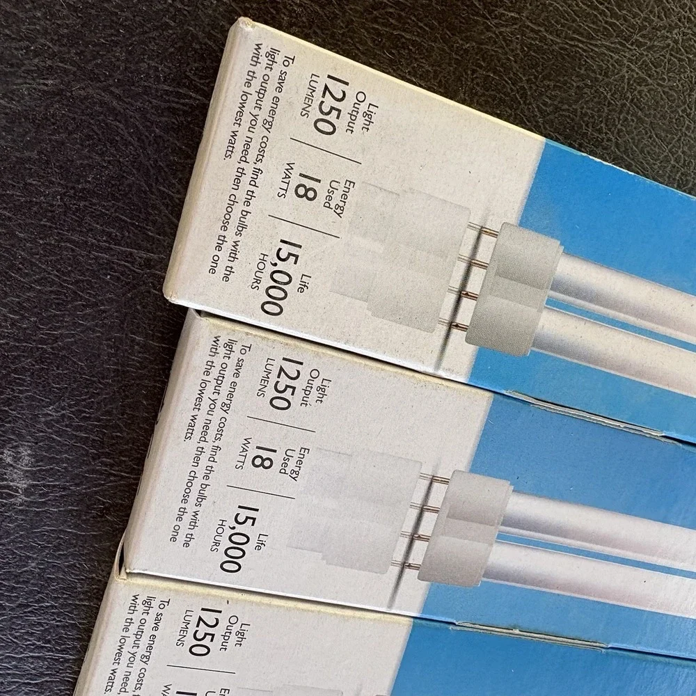 (Lot of 5) Philips PL-L 4P 18W/830 18W 4 Pin Compact Fluorescent Lamps